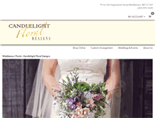Tablet Screenshot of candlelightfloraldesigns.com